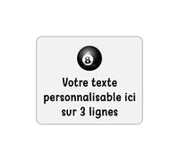 Mygoodprice Tapis de Souris Rectangle Pictogramme Billard avec Texte Personnalisable
