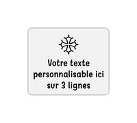 Mygoodprice Tapis de Souris Rectangle Pictogramme Croix Occitane avec Texte Personnalisable