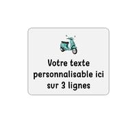 Mygoodprice Tapis de Souris Rectangle Pictogramme Scooter avec Texte Personnalisable