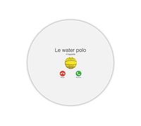 Mygoodprice Tapis de Souris Rond Le Water Polo m'appelle