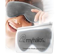 MyHalos® Compresse pour les yeux chauds pour aider à soulager les yeux secs, les MGD et la blépharite grâce à notre technologie de chaleur humide. Livré avec une housse lavable