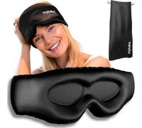 MyHalos Masque de sommeil 3D en soie de mûrier pour homme et femme avec bonnets, occultant, masque de sommeil en soie pour dormir n'importe où, voyage, nuit, visage, côté, masque de sommeil, masque de