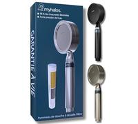 MyHalos® Pommeau de Douche Anti Calcaire Filtrant - Pommeau de Douche Haute Pression (sans Tuyau) - Pomme Douchette Douche Salle de Bain - Economie Deau, Installation Facile (Chrome)