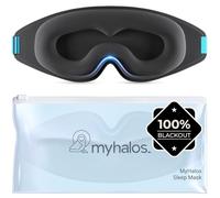 MyHalos® Sommeil 2022 pour Femmes et Hommes - Masque de Nuit Occultant pour Dormir sans Pression Oculaire avec Pochette de Rangement - Masque Pour Dormir, pour Voyage, Yoga