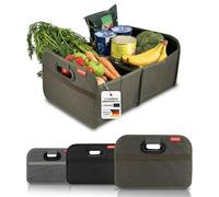 MyHappyRide Rangement Coffre de Voiture Organisateur - Arrimage et Rangement pour Voiture Pliable - Rangement de Coffre de Auto avec Fond Antidérapant et Imperméable - Rangement Voiture - Vert