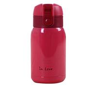 Myhoomowe Mini bouteille thermos en acier inoxydable en froma de ventre large (rose rouge) 200 ml