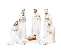 Myhoomowe Statue de la Nativité du Christ, ensemble de scène de la Nativité, Statue de crèche de Noël, petite crèche de Jésus, décoration de l'église miniature