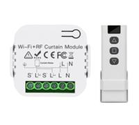 Myhoomowe Tuya WiFi Interrupteur de Rideau Intelligent Contrôleurs de Lumière Stores Roulants Moteur de Volet RF433.92MHZ Smart Life APP Télécommande