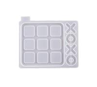MYhose Moule en Silicone Bricolage Jeu de tic Tac Toe et Moule en résine de Silicone X O Jeu Classique Kit de Moule en résine Amusant Clair
