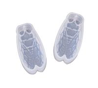 MYhose Moule en Silicone Cristal époxy Forme de Cigale Moule en Silicone Bricolage Bijoux Faits à la Main Pendentif Moule Faisant Outil Blanc Transparent