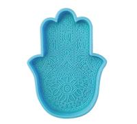 MYhose Moule Khamsah Hamsa Coaster Epoxy Résine Silicone Moule de Silicone Fatima Moule à Main Moule de résine 4#