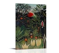 MYHRDF Henri Rousseau Peinture murale imperméable multifonction sur toile résistante aux UV Sans cadre 60 x 90 cm