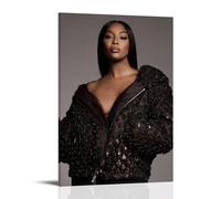 MYHRDF Naomi Campbell Toile murale imperméable multifonctionnelle résistante aux UV sans cadre 40 x 60 cm