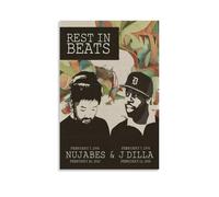 MYHRDF Nujabes X J DillaToile murale imperméable multifonctionnelle résistante aux UV sans cadre 30 x 45 cm