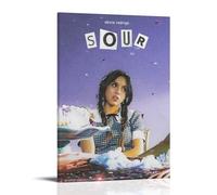 MYHRDF Olivia Rodrigo SourLiving Toile murale imperméable multifonctionnelle résistante aux UV sans cadre 30 x 45 cm