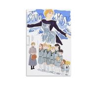 MYHRDF The Sound of Music Toile murale imperméable multifonction résistante aux UV sans cadre 60 x 90 cm