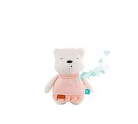 myHummy avec capteur ourson"Suzy" rose blanc premium | Peluche bruit blanc bébé | Machine à bruit blanc - battement coeur bruit des vagues | my hummy avec capteur de sommeil peluche endormissement