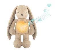 MyHummy Lapin Apaisant 5-en-1, Beige, avec Lumière et Sons, Peluche personnalisée avec nom imprimé, Chargement USB