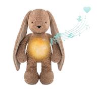 MyHummy Lapin Apaisant 5-en-1, Marron, avec Lumière et Sons, Peluche personnalisée avec nom imprimé, Chargement USB