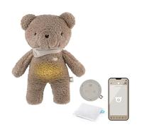 myHummy Ours DUO endormi marron avec application - bruit blanc et détente avec coussin chauffant