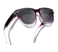 Myiaur Lunettes de soleil polarisées pour femme - Protection UV400 - Monture TR90 - Légères - Anti-reflet, A01 Monture violette dégradée Verres gris
