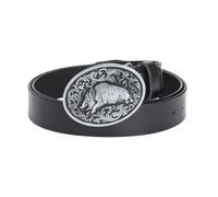 MYIESAXL Ceinture Ceinture en Cuir pour Hommes et Femmes Avec Ceinture de Sanglier Animal Sculpté pour Costume Vêtements D'Affaires, Taille Ajustée