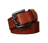 MYIESAXL Ceinture en Cuir Robuste pour Hommes Faites À La Main 4,3 cm de Grande Largeur et 4 mm D'Épaisseur Avec Boucle À Double Ardillon, Ceinture pour Jeans À Œillets À Double Trou