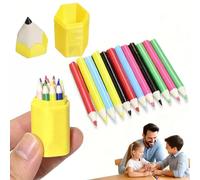 MYIHUIHUI 13-Piece Mini Coloured Pencil Set Miniature Realistic Model Colored Pencil Holderdiy Dollhouse Decor Accessories(Yellow)