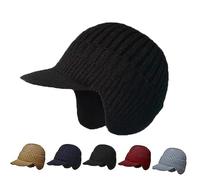 MYIHUIHUI Bonnet Sherum CozyHead, Chaud et doublé, idéal for l'hiver et la Protection des Oreilles. Un Cadeau attentionné et Pratique.(Black)