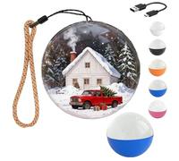 MYIHUIHUI Boule de cristal magique, ornement de Noël, mémoires Core Memories, orbe de mémoire, WiFi, sphère de 2,7 pouces, lecteur vidéo, vidéos téléchargeables, photos(Blue)