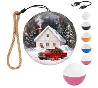 MYIHUIHUI Boule de cristal magique, ornement de Noël, mémoires Core Memories, orbe de mémoire, WiFi, sphère de 2,7 pouces, lecteur vidéo, vidéos téléchargeables, photos(Pink)