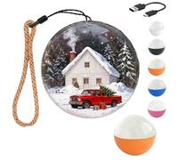 MYIHUIHUI Boule de cristal magique, ornement de Noël, mémoires Core Memories, orbe de mémoire, WiFi, sphère de 2,7 pouces, lecteur vidéo, vidéos téléchargeables, photos(Orange)