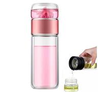 MYIHUIHUI Infuseur à thé intelligent 3 en 1 en verre, double couche en acier inoxydable, anti-fuite, for thé et eau(C,420ml)