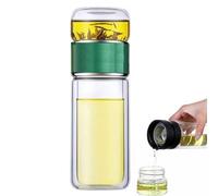 MYIHUIHUI Infuseur à thé intelligent 3 en 1 en verre, double couche en acier inoxydable, anti-fuite, for thé et eau(B,280ml)