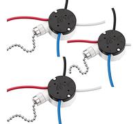 Myingaou 3 pièces Ze-208S E89885 3 vitesses 4 fils Interrupteur de chaîne de traction Ventilateur de plafond Interrupteur de lumière Pièce de rechange, B