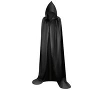 Myir JUN Cape à Capuche Adulte Unisexe Cosplay Costume Halloween Party Déguisement Wicca Vampire Cape Longue (Noir, XXL)