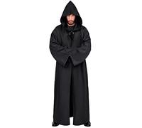 Myir JUN Homme Cape à Capuchon, Halloween Robe Costume Déguisement Chevalier Adulte Gothic Vêtements Médiévale Carnaval Manteau (Noir, L)