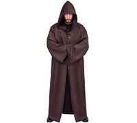 Myir JUN Homme Cape à Capuchon, Halloween Robe Costume Déguisement Chevalier Adulte Gothic Vêtements Médiévale Carnaval Manteau (Marron, L)