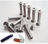 MYIW Lot de 10 poignées de couteau DIY avec vis hexagonales intérieures à tête bombée - Couteau tactique avec vis EDC en acier inoxydable