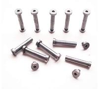 MYIW vis en Acier Inoxydable en Couteau Pliant, Couteaux de Chasse similaires, EDC Couteau Shaft Rivets, Pack de 10 Ensembles (5mm)