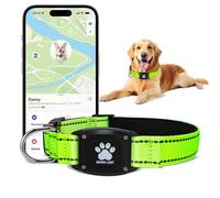 Myiwb Collier de suivi GPS 2 en 1, réfléchissant et imperméable pour animal de compagnie, iOS uniquement, pas de frais mensuels, portée illimitée, collier de suivi pour animaux de compagnie, pour
