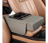 MYJDML Housse D'accoudoir de Voiture pour Smart Forfour Fortwo, Coussin de Console Centrale Multifonction, Coussin D'accoudoirs De Voiture en Cuir,C