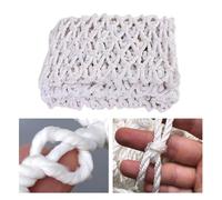 MYJIO Filet Clôture en Corde de Chanvre, Filet Sécurité en Nylon Filet, Filet de Sécurité pour Garde-Corps D'extérieur, Fenêtre Décoration Murale (Color : White5cm Mesh, Size : 1x3m(3x10ft))