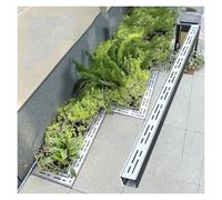 MYJIO Grille de Drainage pour Gouttière Tuyaux de Drainage pour Gouttière Convient Allées, Espaces Extérieurs, Aux Chemins et Aux Maisons(1m,100x40mm)