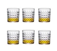 MYKAGS Lot de 6 verres à whisky en cristal à l'ancienne, 283,5 g, parfaits pour homme, papa, anniversaire, fête des pères, verres à boire