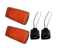 MYKAMI Feu Remorque Feux Arrière Feu Arrière Feux Latéraux LED 24V Pour Camion Scania 2 Pièces Lampe Signalisation Ambre Avec Prise De Connecteur À 2 Broches