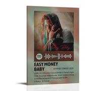 Myke Towers Easy Money Baby Peinture à l'huile Poster d'art mural sur toile Décoration moderne pour chambre à coucher Style cadre 20 x 30 cm