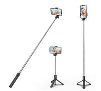 MYKOMI Perche à selfie, 101,6 cm, extensible et portable, stable, trépied avec déclencheur à distance sans fil, compatible avec tous les téléphones portables pour selfies, diffusion en direct,
