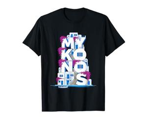 Mykonos Greece City Steps - Souvenir Grec Vintage T-Shirt