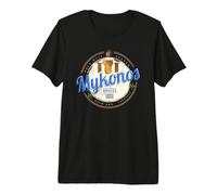 Mykonos Îles Cyclades Grèce Vintage Colonnes Souvenir T-Shirt Haut de Gamme